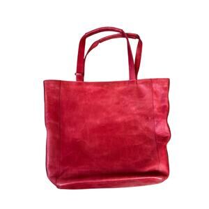 Noonday Collection Tote Red Leather Mulberry Purse Shoulder Bag
